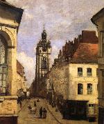 Corot Camille The bell tower of Doual oil on canvas